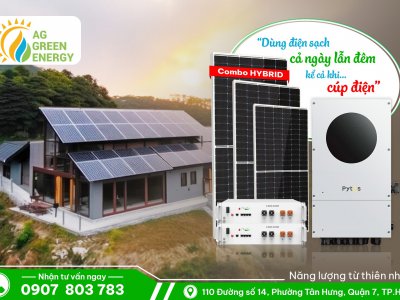 Combo điện mặt trời hòa lưới có lưu trữ 6kW: Giải pháp điện mặt trời tối ưu cho gia đình