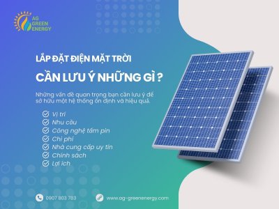 Lắp đặt hệ thống điện mặt trời cần lưu ý những gì?