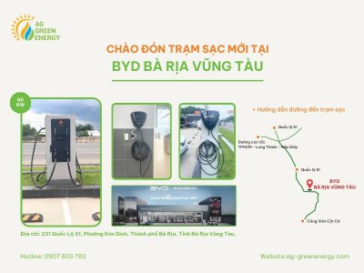 Lắp đặt trạm sạc ô tô điện BYD Bà Rịa Vũng Tàu